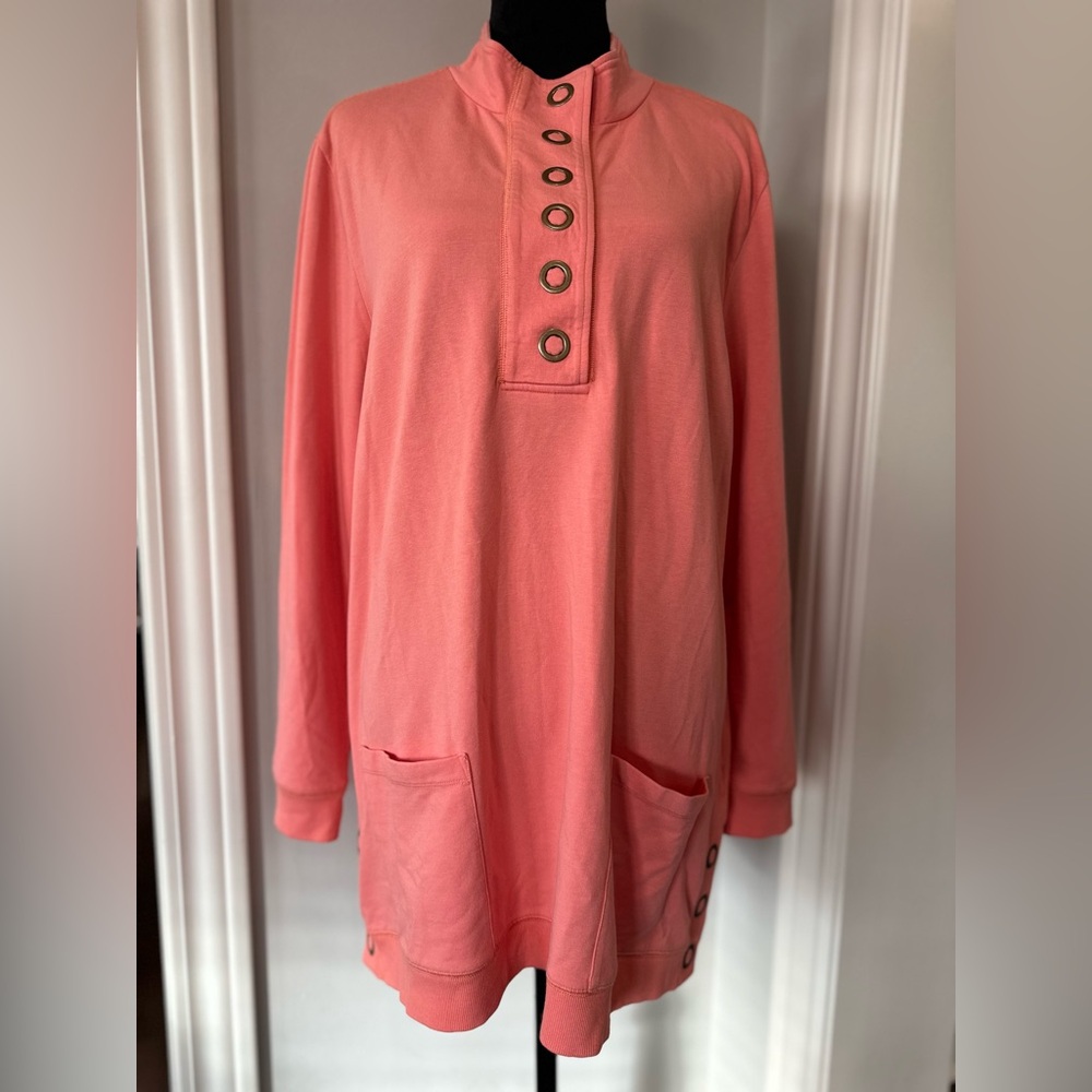 Soft Surroundings Lakshmi Pullover Tunic
Women’s XL Salmon 🍣